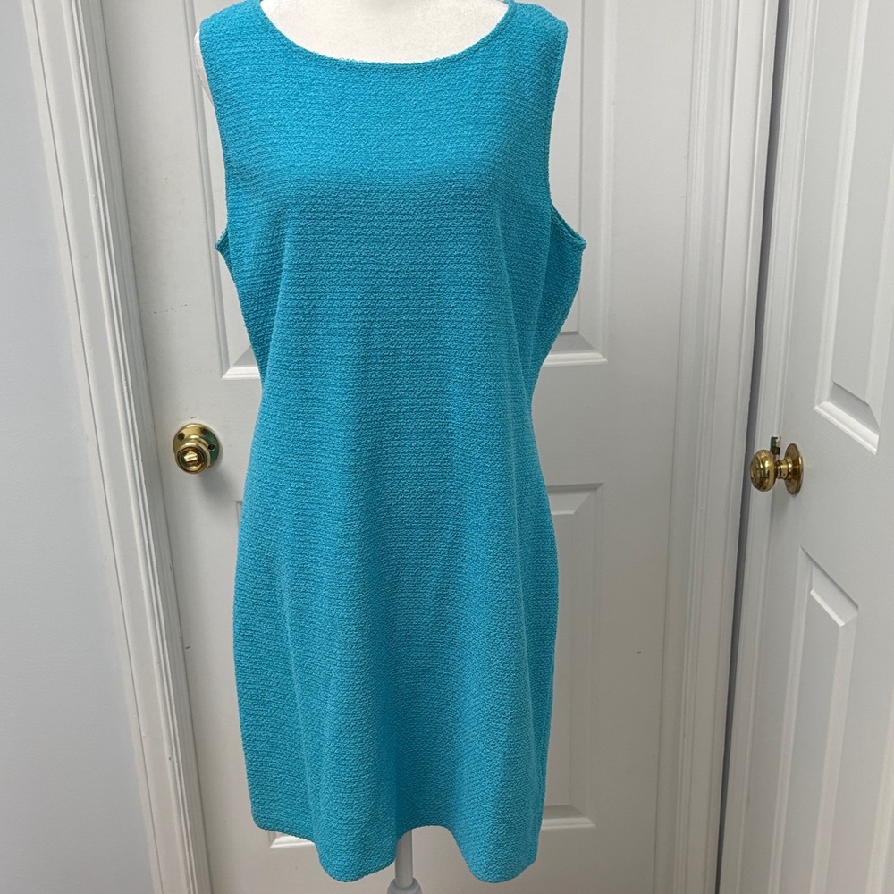 St. John sz 16 blue shift dress
